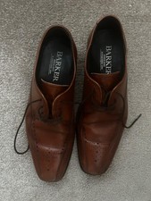 barker mans shoes tan leather brogue
