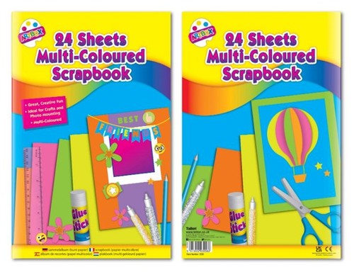 Scrapbook multi coloured paper - scrapbook,