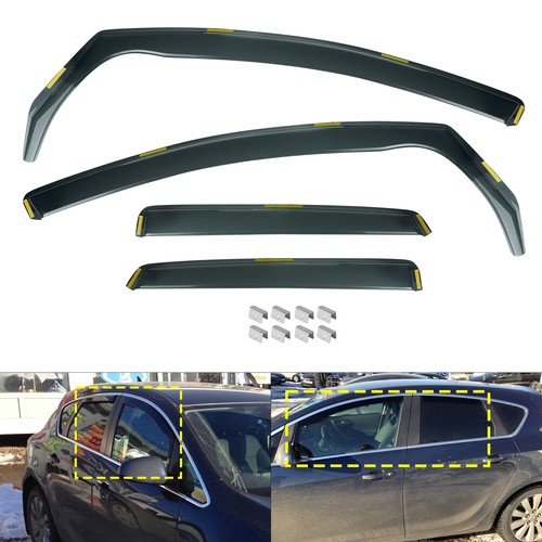 4pcs wind deflectors tinted - wind, w/