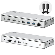 Thunderbolt 4 Docking Station 8K Triple 4K Display 96W Charging 2.5G RJ45 13IN1