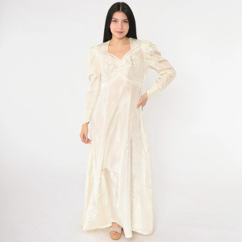 Vintage 40s cream satin - 40s,