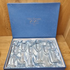 Vino Terrazzo Set Of 6 Italian RCR 24% Lead Crystal Champagne Flutes Glasses