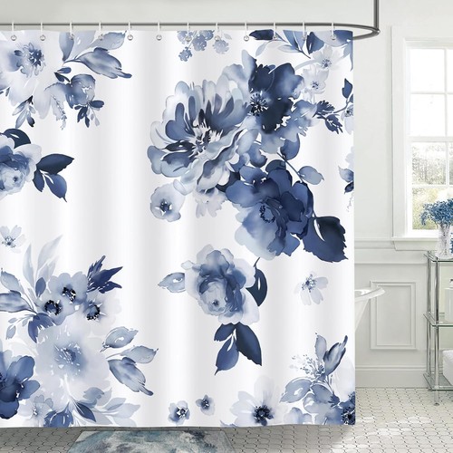 Bonhause navy blue floral - navy,