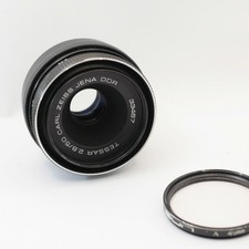 Carl Zeiss Jena Tessar 50mm f2.8 M42 screw mount prime lens + 49mm filter
