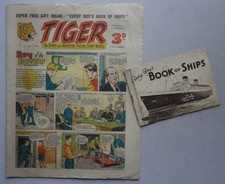 Tiger comic #30 Apr 2 1955 + Free Gift Book of Ships GD-,VG+