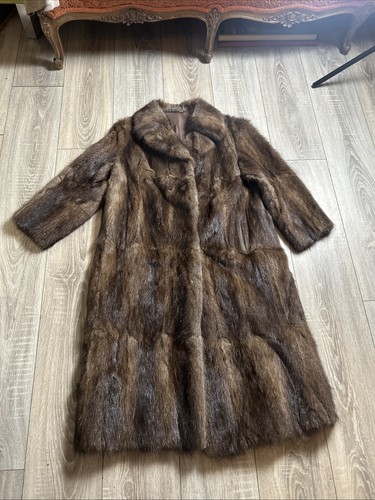 Vintage long mink fur coat - long,