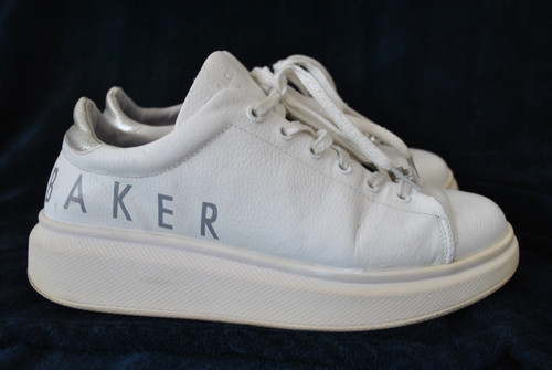 White leather lace - up, women's