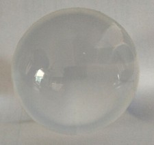 Small 5cm Clear Glass Orb with Bubbles Crystal Ball Paperweight with flat base