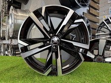 4X R18 Inch 5X100 Skoda Monte Carlo Style Black Polished Wheels: Fits For Fabia