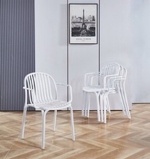 Dining Chairs, x4 White