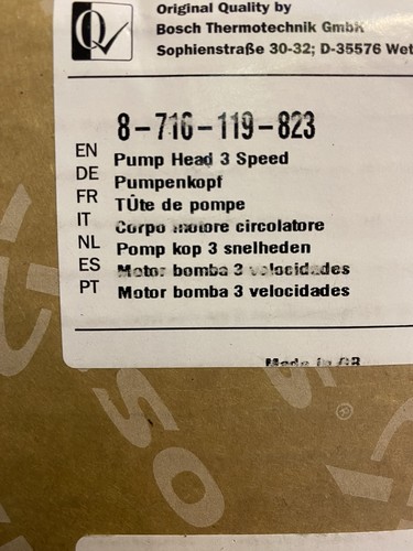 Pump head for worcester bosch - for,