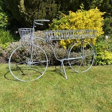 XL Grey Metal Bicycle Flower