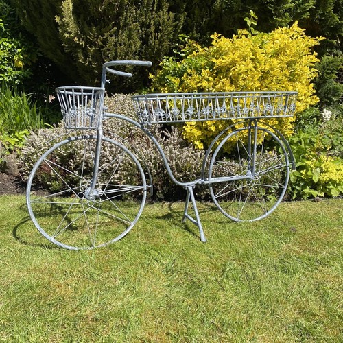 Grey metal bicycle - grey,