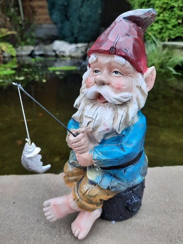 Garden gnome fishing rod - garden,