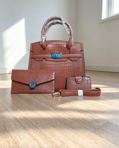 Tan brown croc effect - brown, croc-effect