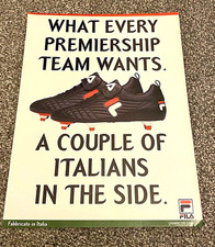 Rare Vintage Original 1990's Magazine Advert Picture Fila Football Boots 90's Ad