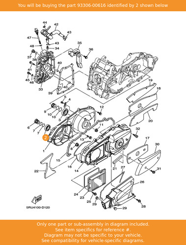 Yamaha bearing 93306 00616 - bearing,, 93306-00616