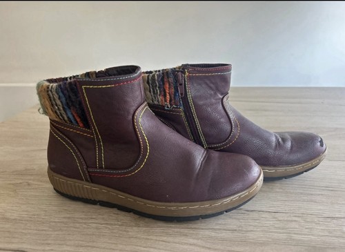 Pavers slouch ankle boot plum - pavers, boot.