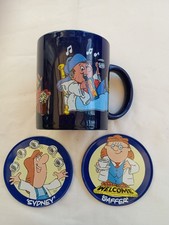 Vintage Tetley Tea Cadbury Time Out Ceramic Coffee Cup Mug Collectable + Coaster