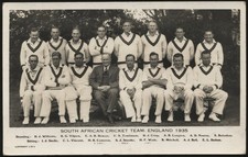 GB. Unused Real Photo Postcard South African Cricket Team to England 1935