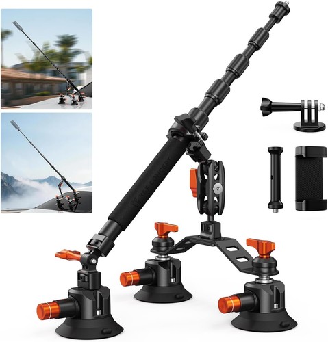Triple suction cup car mount - suction,