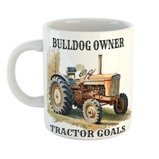 Retro Tractor Theme Mug - BULLDOG OWNER TRACTOR GOALS - Gift Idea – Handcrafted