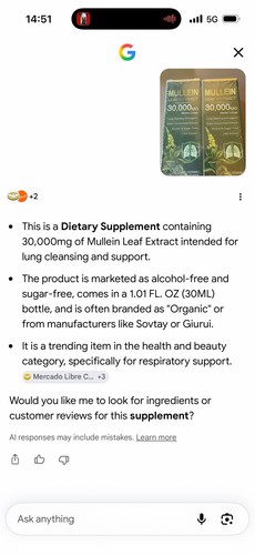 Mullein leaf extract - extract, 30,000mg