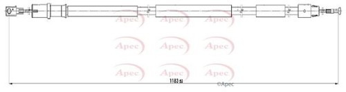 Apec rear right brake cable - apec,