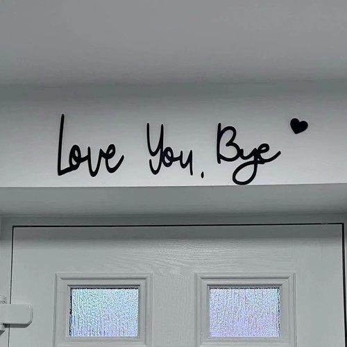 Love you bye wooden script - you,,