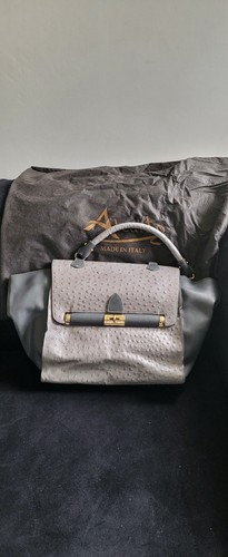 Aleanto grey ostrich - aleanto, leather