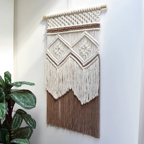 New large coffee macrame - new,