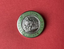 Vintage Ian Allan LocoSpotters Pin Badge  Railways Train Transport Club Green