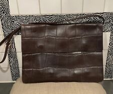 RADLEY VINTAGE BROWN LEATHER MOCK CROC BAG BRIEFCASE IPAD FINAL PRICE