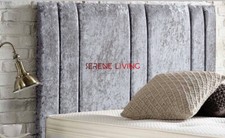 BED HEADBOARD FOR DIVAN BEDS CRUSHED VELVET 20" HEADBOARD - ALL SIZES & COLOURS