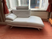 stylish chaise lounge, white