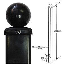 Metal post ball - metal,