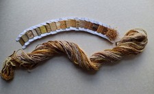 Texture Embroidery Thread Pack x 45 GOLD/OCHRE/TAN: Cotton/Wool/Yarn/Rayon/Silk