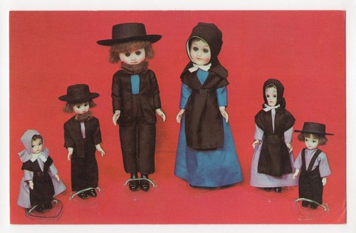 Amish dolls postcard - dolls,