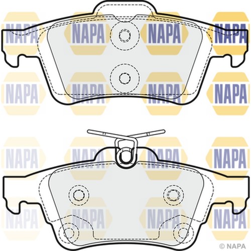 Brake pads set rear - rear, nbp1541
