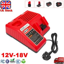 Rapid Charger For Milwaukee For M12 For M18 12V 18V 48-11-1850 Li-ion Battery UK
