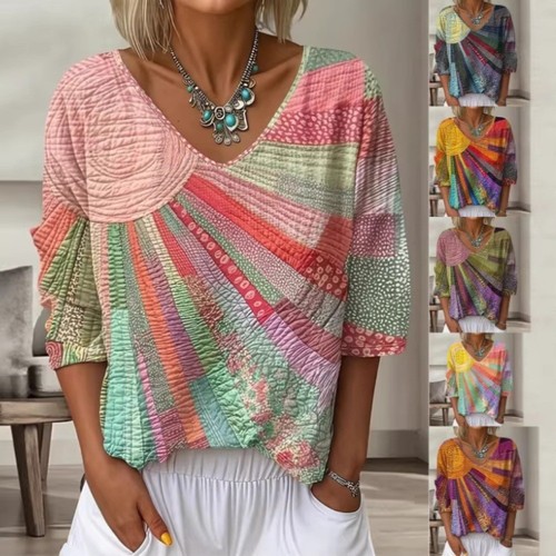 Ladies tops neck - ladies, loose