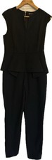 Ted Baker Black Sleeveless Jumpsuit With Peplum Size 3
