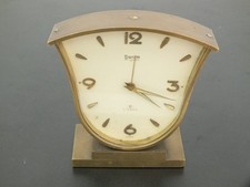 VINTAGE BRASS SWIZA MIGNON 8 DAY ALARM CLOCK SWISS