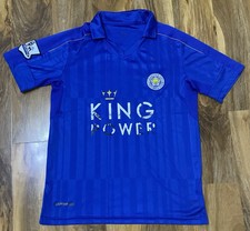 Leicester City 2016/17 Home Football Shirt Sz M Blue PUMA Short Sleeve Collared