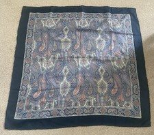 Liberty Silk Hand Rolled Edged Square Vintage Paisley Scarf