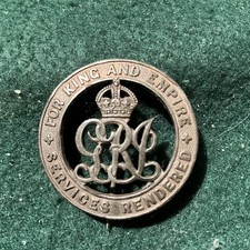 WW1 Silver Wound Badge 347152 For King & Empire Services Rendered. Ae27