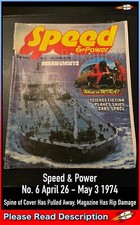 Speed & Power No. 6 April 26 - May 3 1974 SOLD USED Vintage UK Magazine DAMAGED