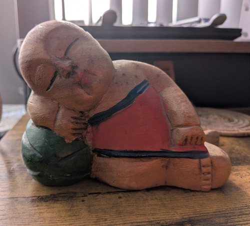 Vintage hand carved wooden - hand,