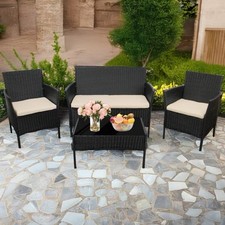 4pcs Rattan Garden Furniture
