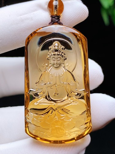 Natural brazil citrine guanyin - brazil,